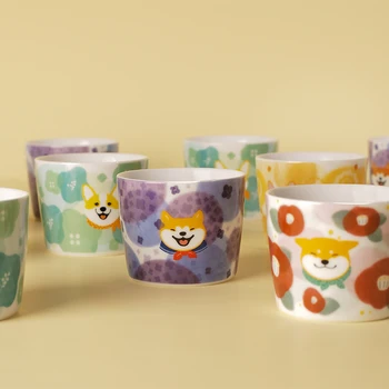  |Общество Лятна керамика тънка порцеланова Чаша за детски прекрасен Чай куче чаша студена вода чаша чаша мляко за закуска семейство